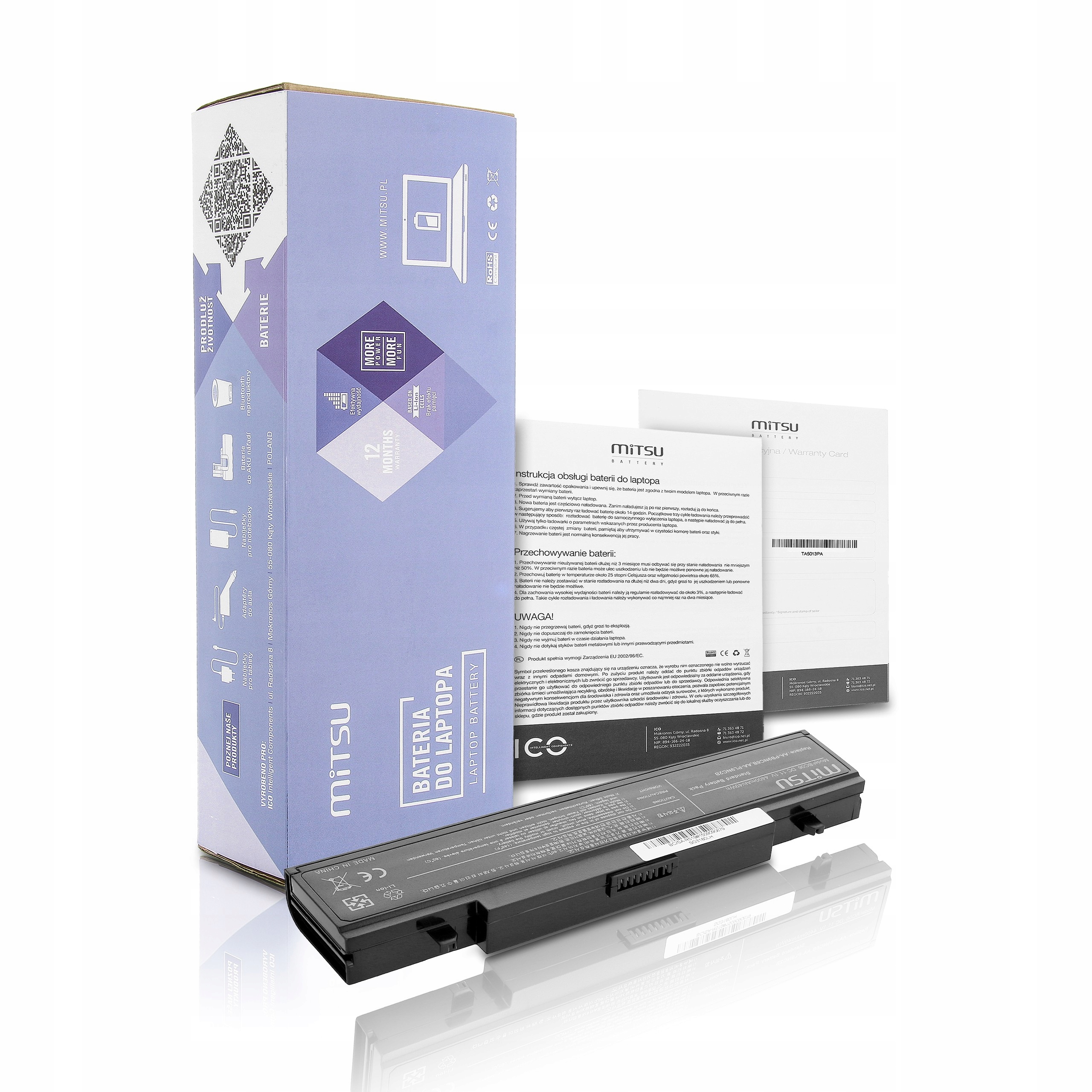 Baterie Mitsu pro Samsung R460, R519 (4400 mAh)