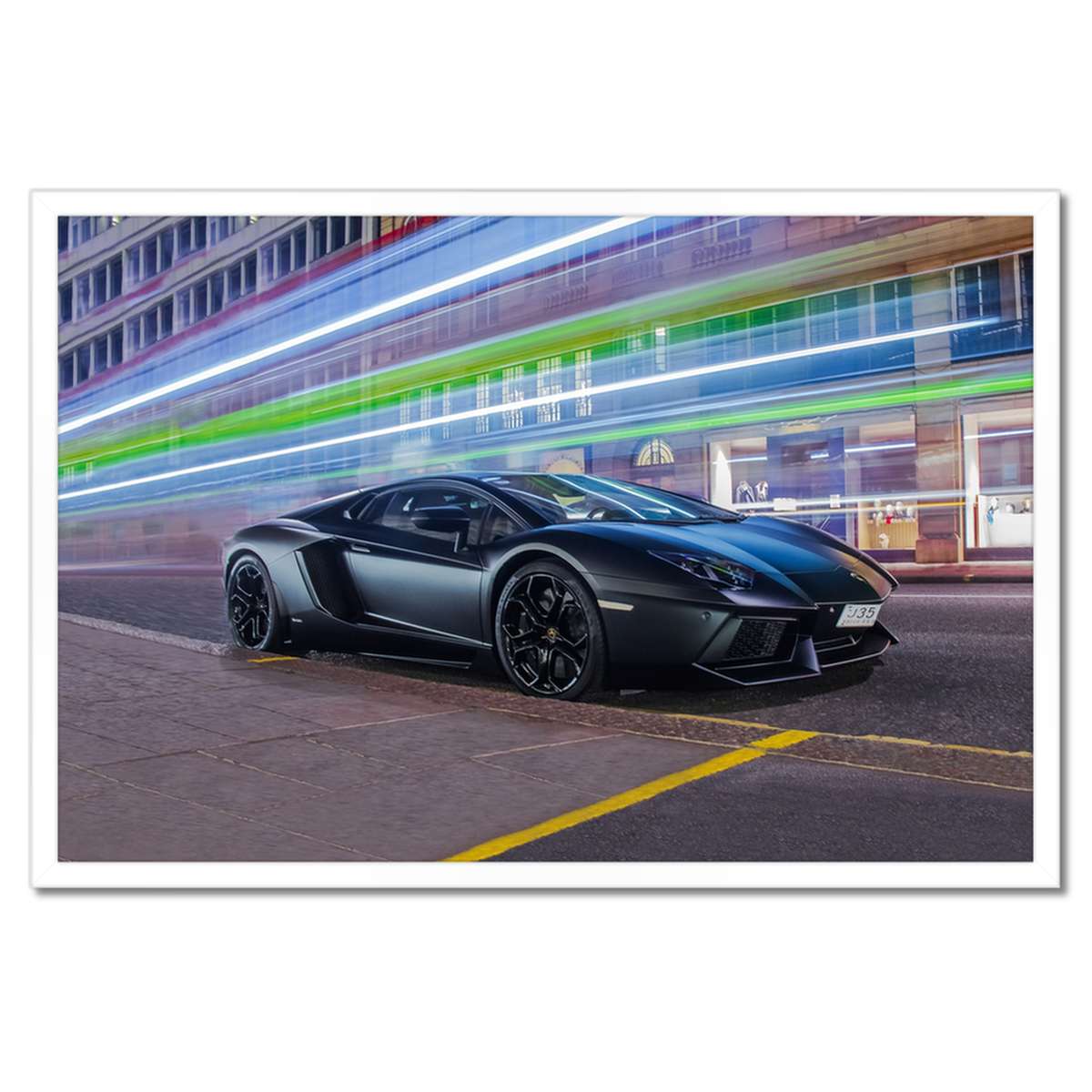 Plakáty v rámu 60x40 Rychlé auto mizí v noci