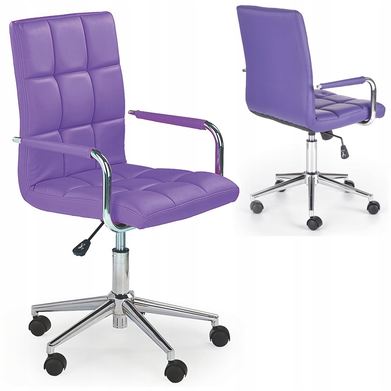 Fioletowy Fotel młodzieżowy krzesło obrotowe Gonzo 2 Halmar-Zdjęcie-0