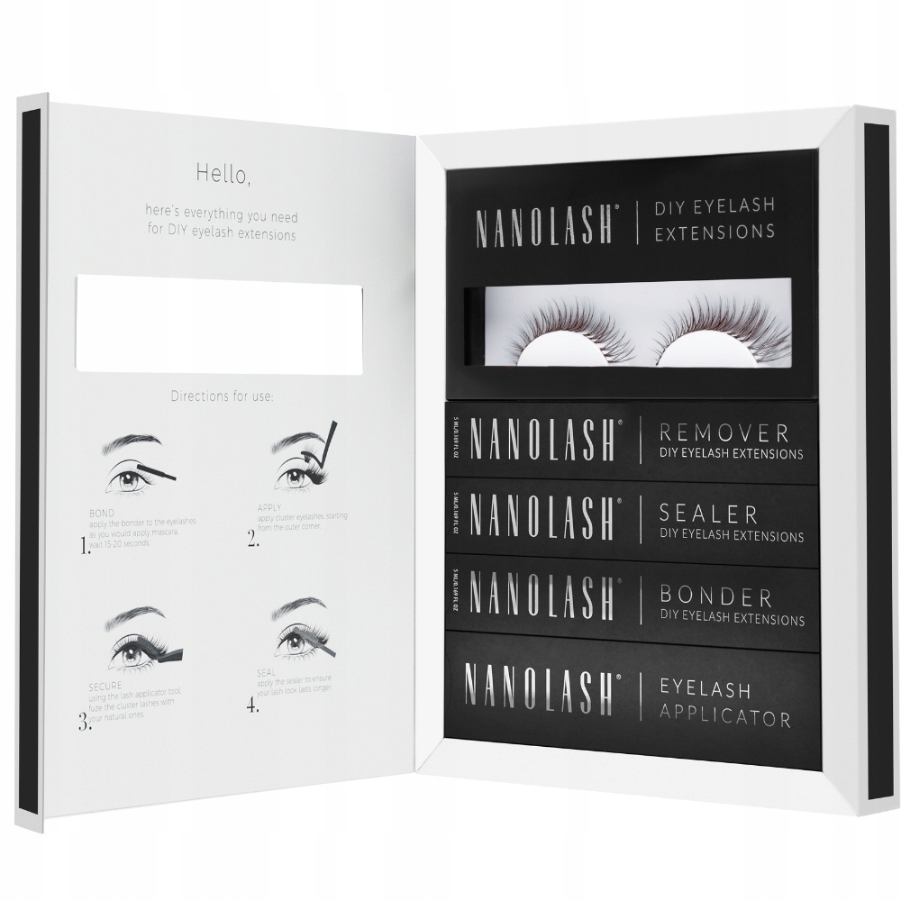 Sada hnědé umělé klastrove řasy pro aplikaci doma Innocent Nanolash