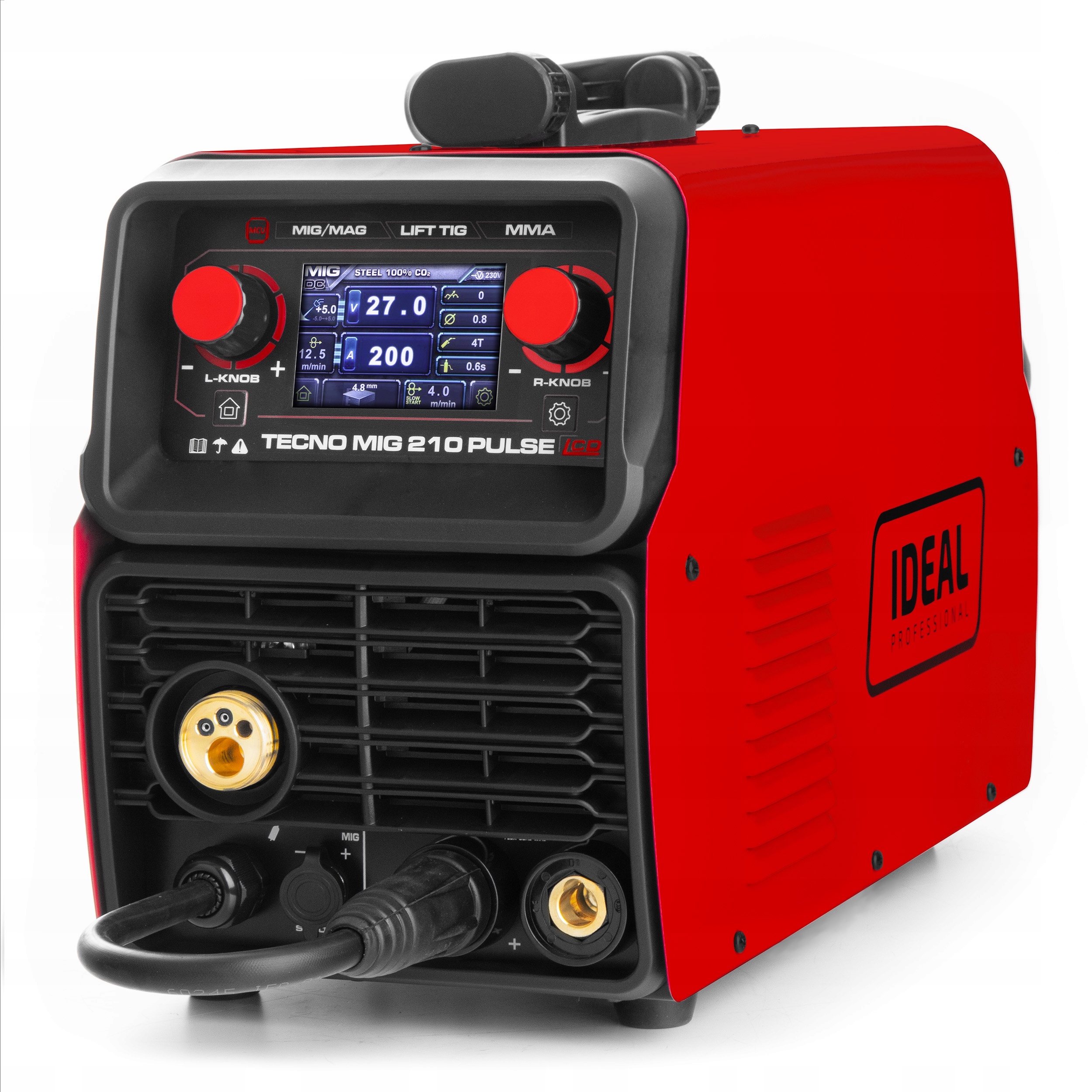 SPAWARKA INWERTOROWA INWERTER IDEAL MIG 210 PULS MAG TIG MMA ALU SYN IGBT Model TECNO MIG 225 LCD