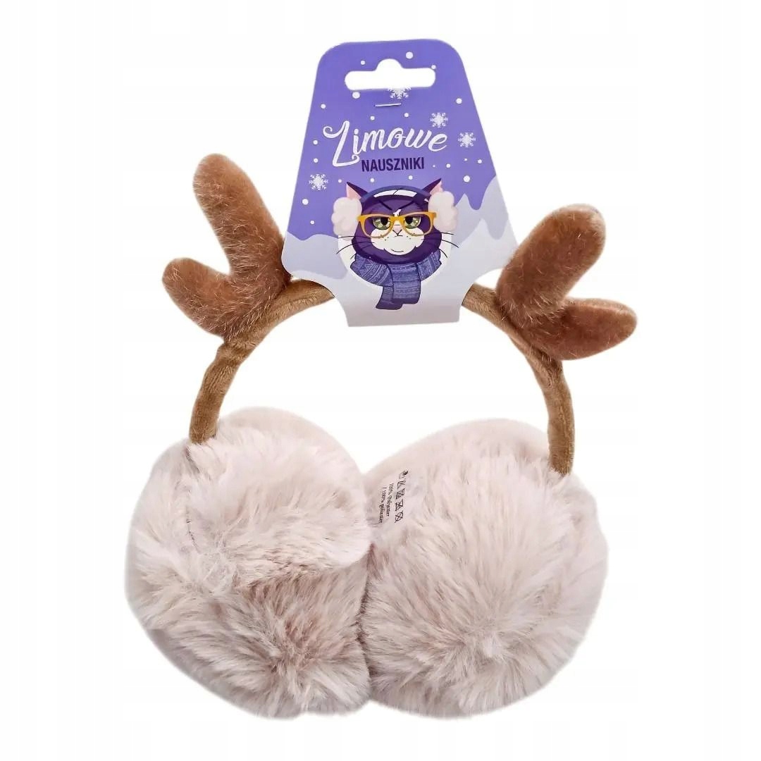 Zimowe nauszniki z rogami