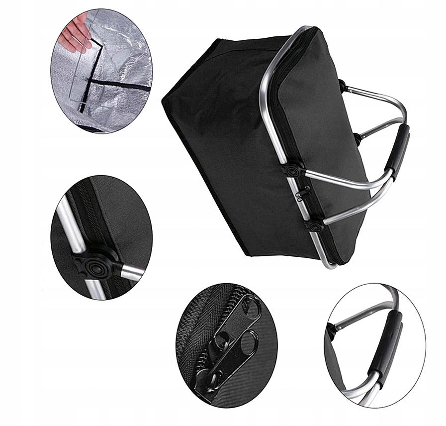 

X4C60 Składany Termiczny Kosz Na Zakupy Koszyk Pik