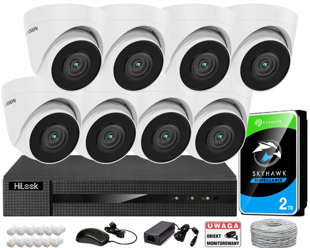 Sada venkovního monitorování 8 Ip kamer 4Mp 2TB