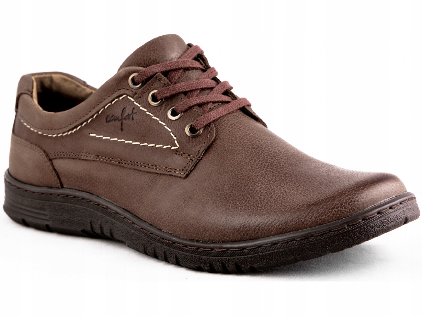 

Buty męskie skórzane półbuty Polskie brązowe 44