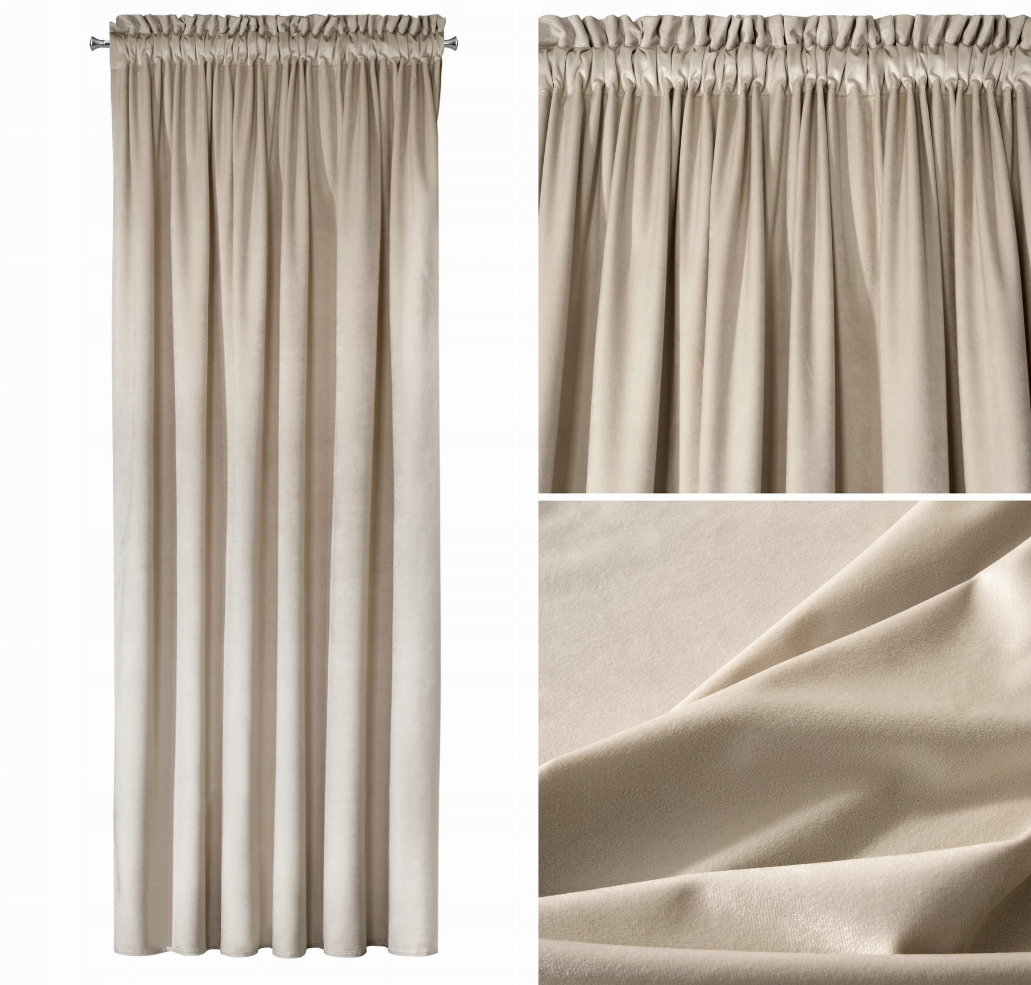

Zasłona Welurowa Velvet Na Taśmie 140X270 Beżowa