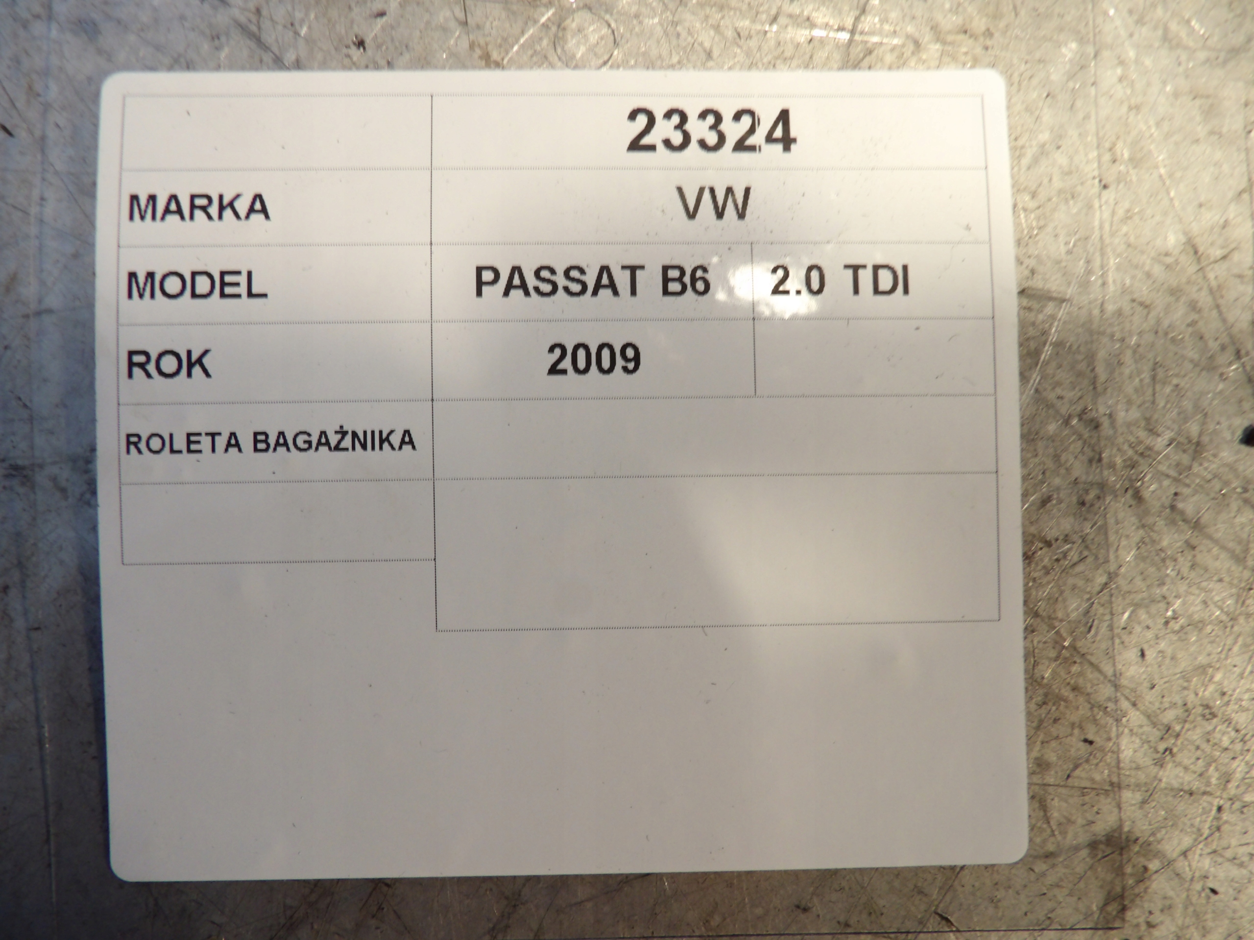 VW passat B6 kombi blinds boot black