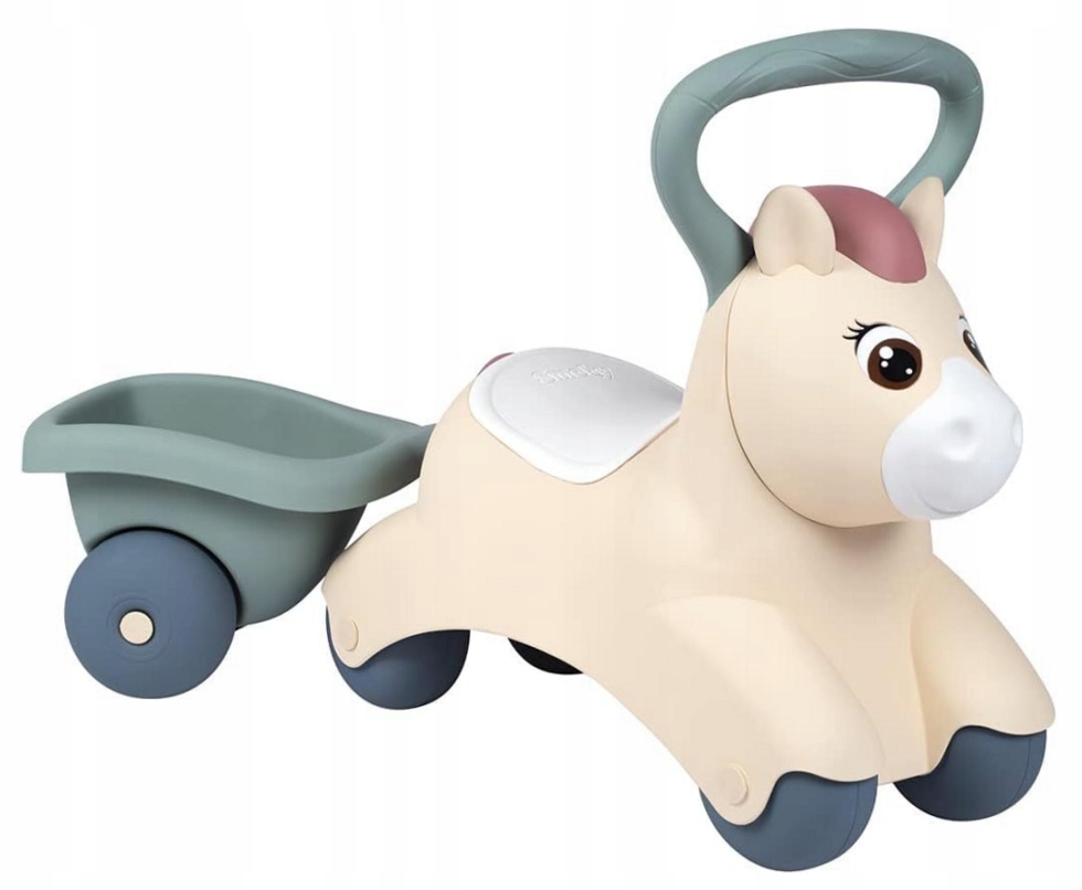 Kucyk z przyczepką jeździk