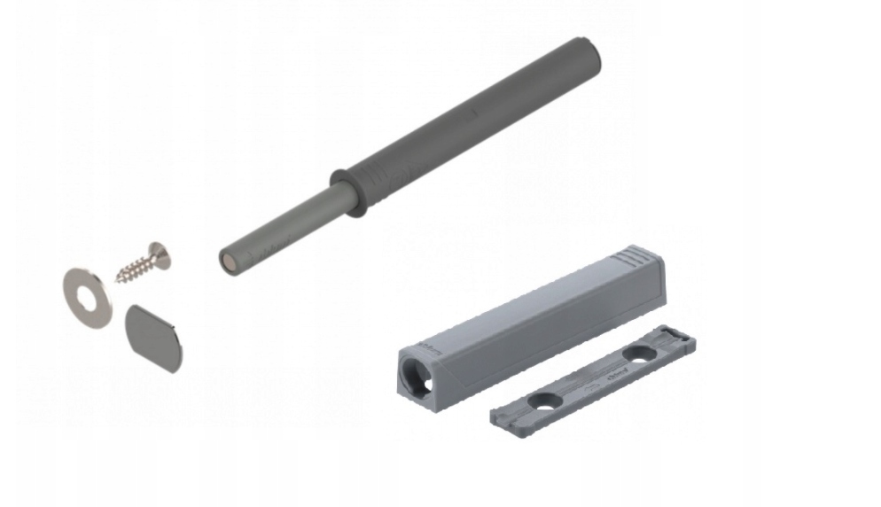 ODBOJNIK TIP-ON BLUM DŁUGI SZARY + ADAPTER KPL.