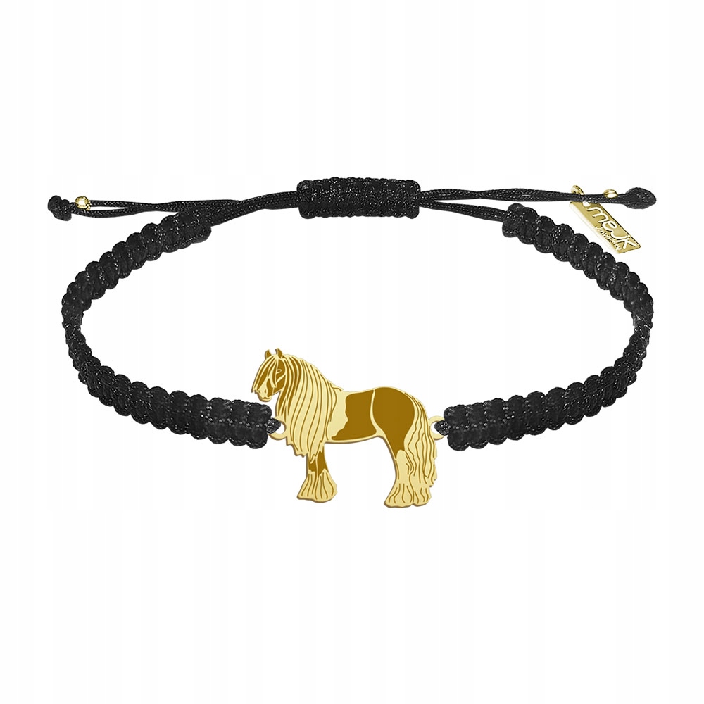 Zlatý náramek s Vanner Cikánským koněm 925 Makramé Šperky Gravírování