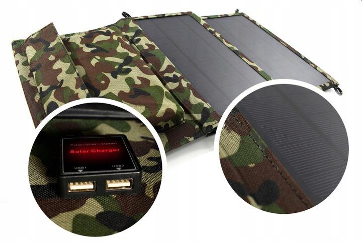 Przenośna Ładowarka Solarna Fotowoltaika 20W 4P Model 4P2U20