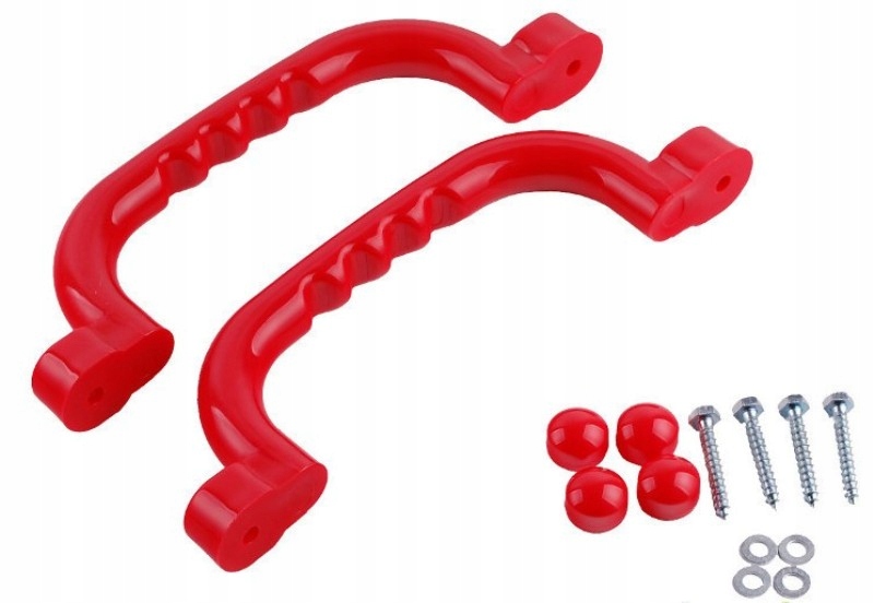 JF UCHWYTY, RĄCZKI NA PLAC ZABAW 2szt. czerwone