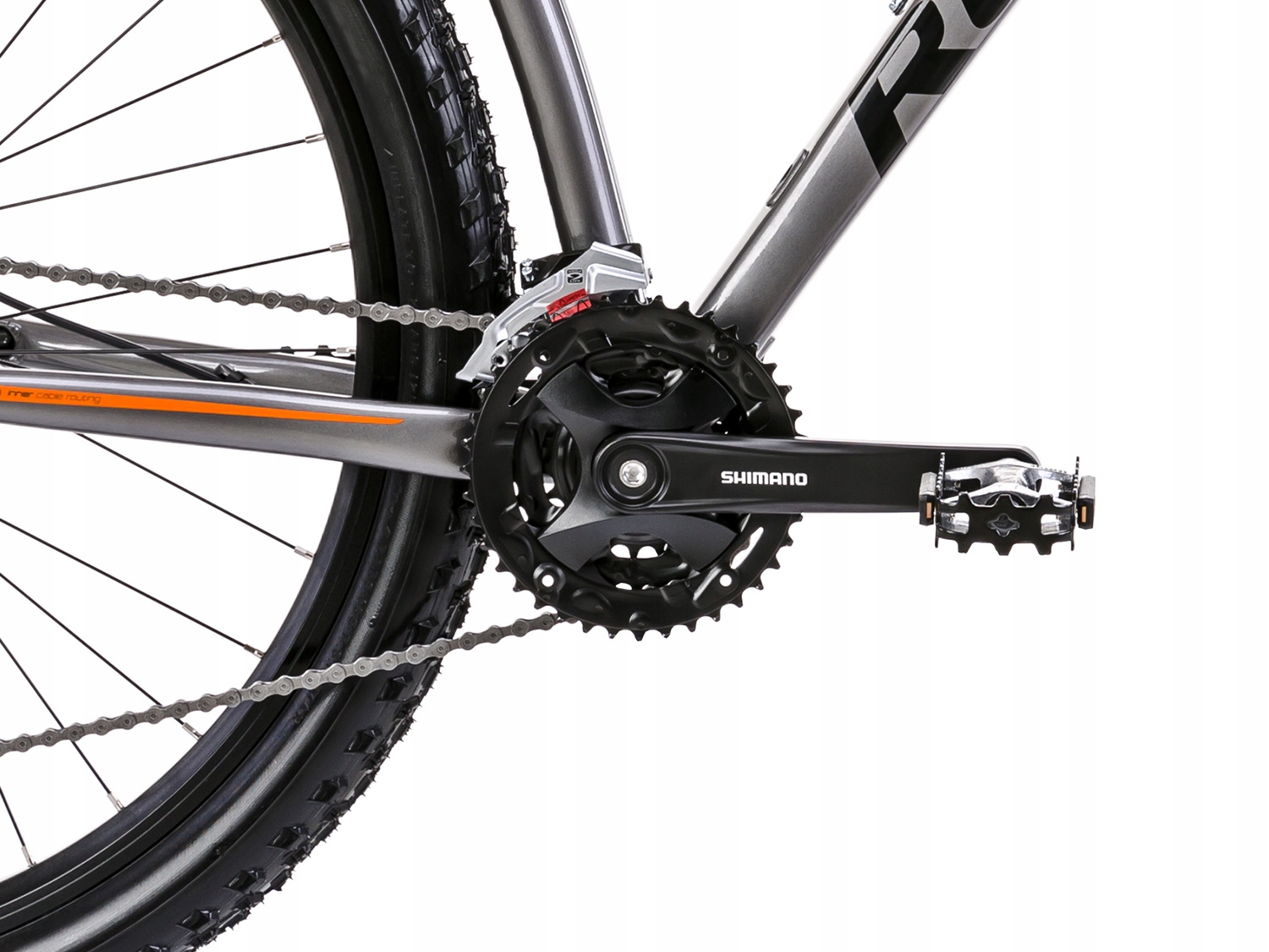 Rower ROMET MUSTANG M2 szaro-pomarańczowy 17 M Wzrost 172-182 cm