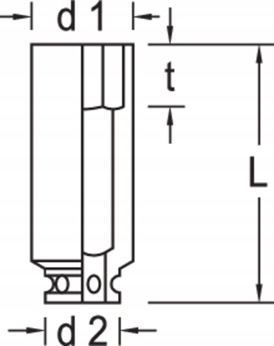 NASADKA UDAROWA 1" 24MM 6-KĄTNA DŁUGA Marka Gedore