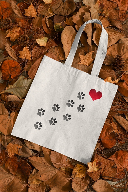 TORBA PREZENT DLA KOCIARY ŁAPKI KOTEK SERCE KOCHAM Kolor wielokolorowy