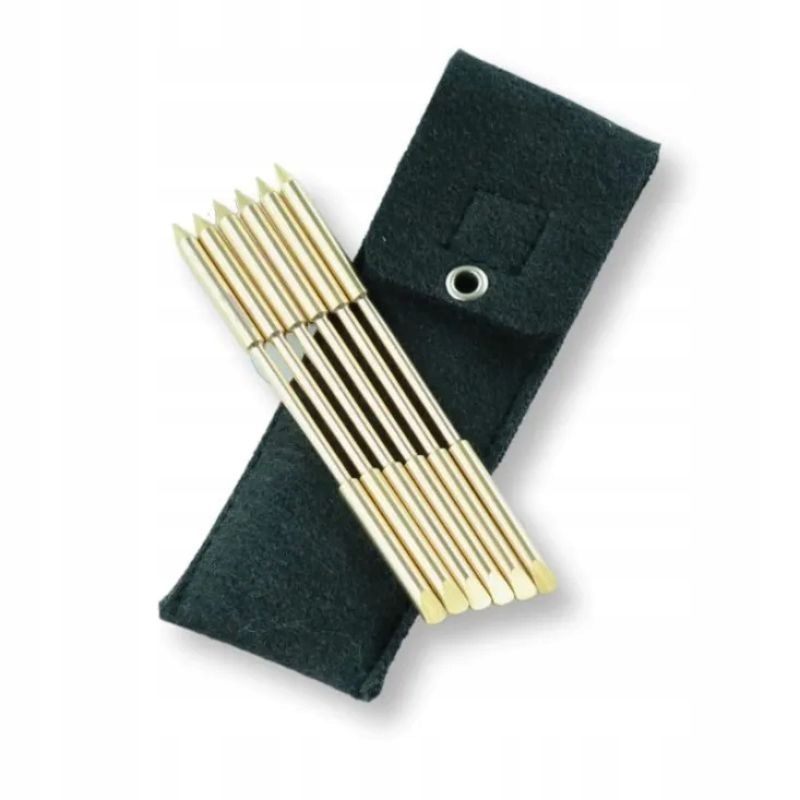 Piny Standard fi 5mm Mosiężne Do Pinoterapii 6 szt z etui