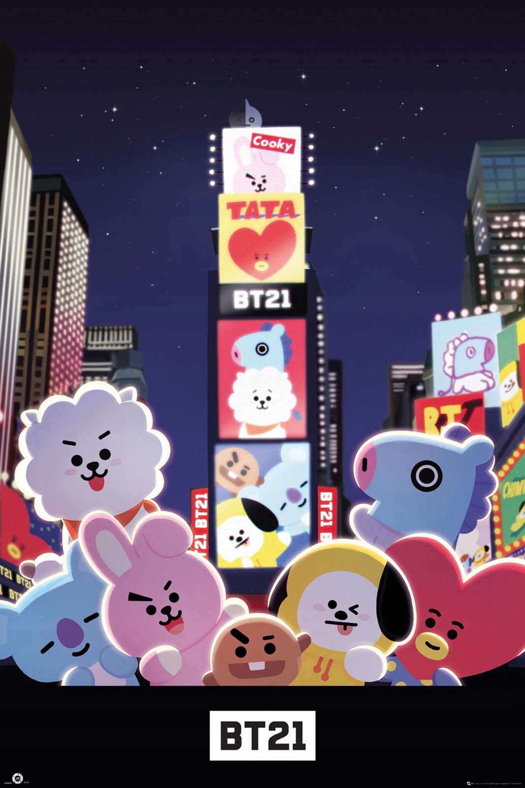 

BT21 Times Square Bts K-Pop Plakat 61x91,5 cm