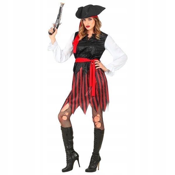 STRÓJ PANI PIRATKA ROZBÓJNIK PIRAT W PASKI l