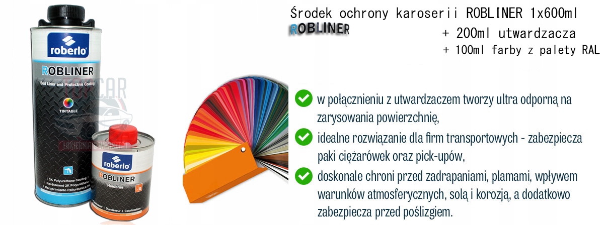 ROBLINER ŚROD. OCHRONY KAROSERII 800ml + BARWNIK Producent Roberlo