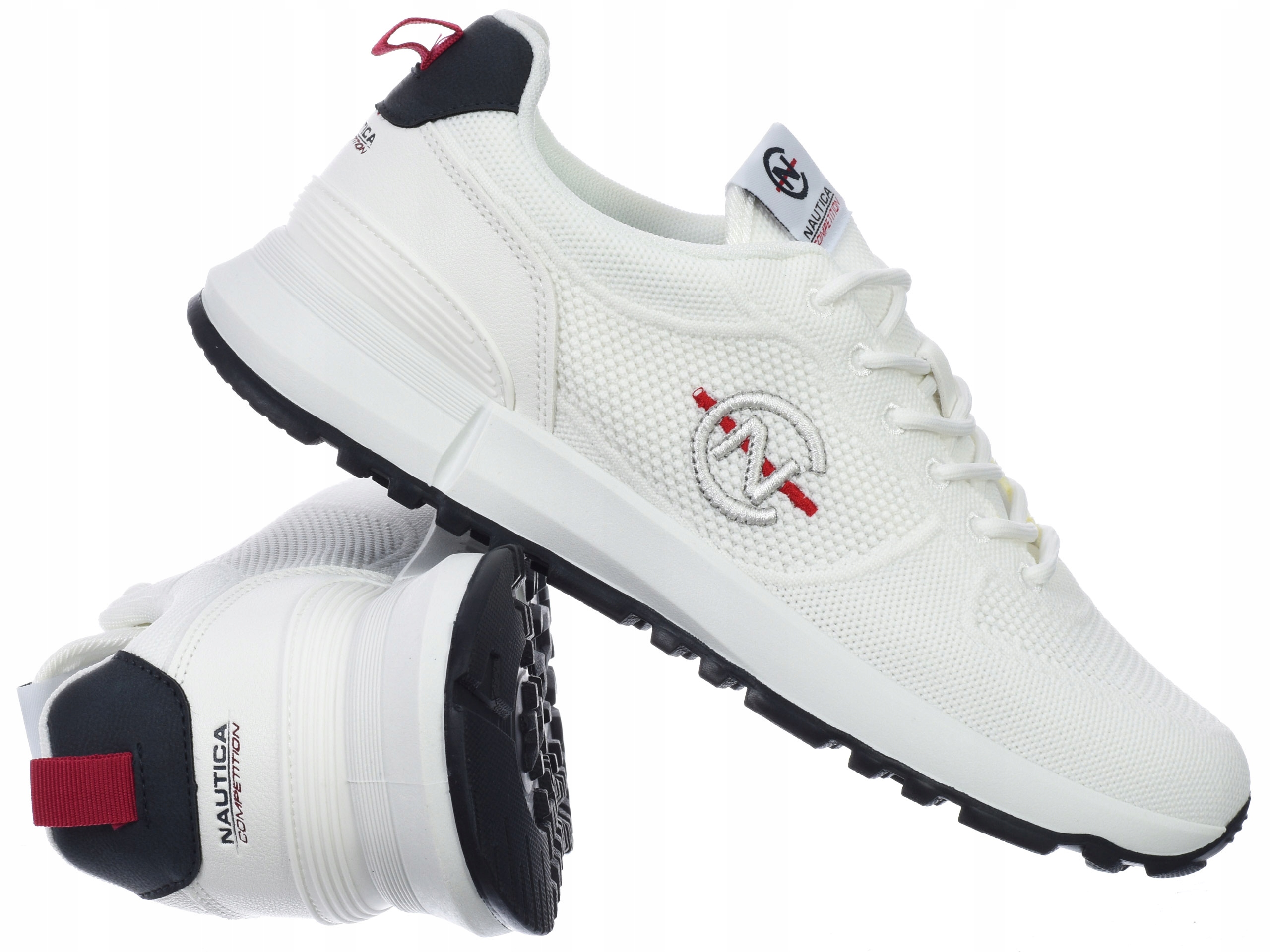 Buty męskie Nautica Competition Flash Flyknit adidasy na lato Białe