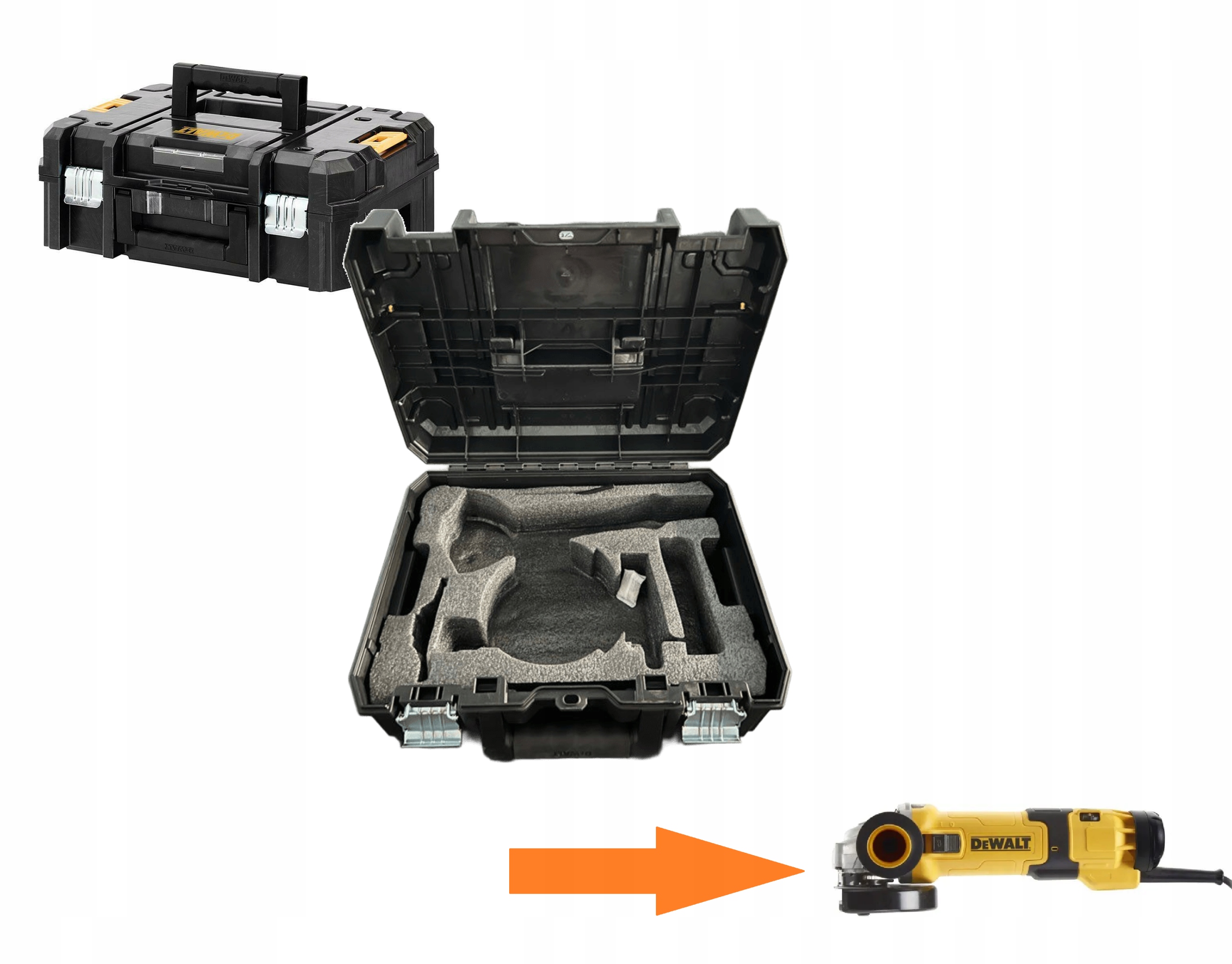 DeWalt Tstak Walizka Narzędziowa skrzynka na Szlifierka Kątowa 240v DWE4257