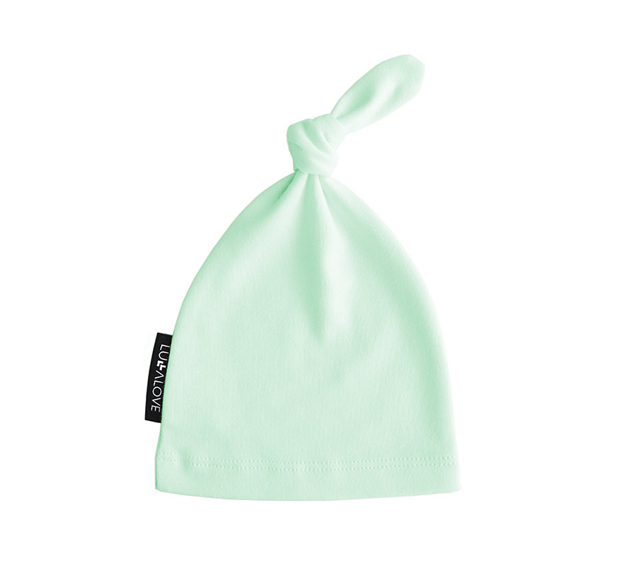 

Lullalove Czapeczka Mięta 3-9 m pastelowa supełek