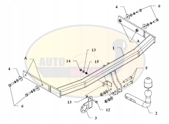 Hak holowniczy odkręcany SEAT CORDOBA 2003- SC41 Producent Auto-hak