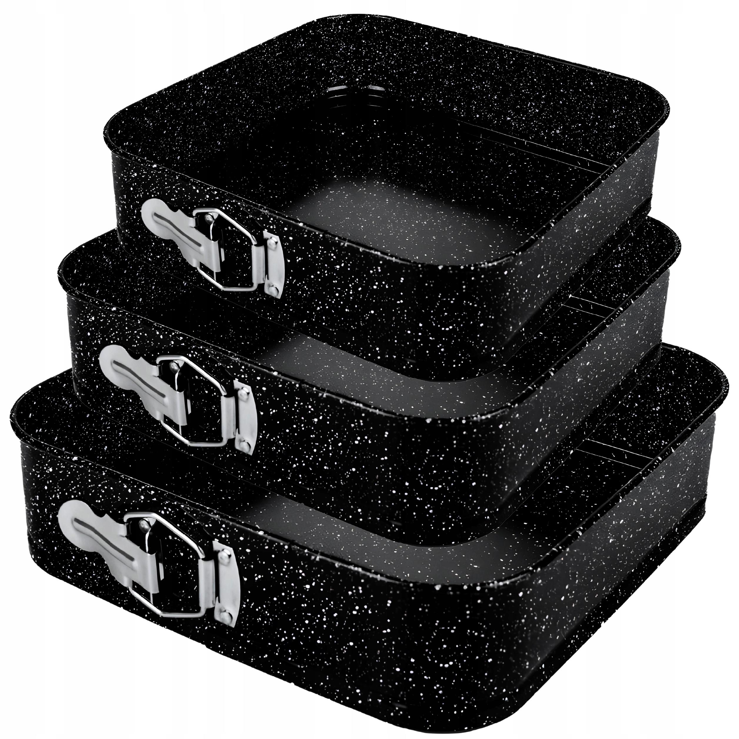 TORTOWNICA BLACHA do PIECZENIA KWADRATOWA FORMA 24cm z WYJMOWANYM DNEM Wysokość produktu 6.5 cm