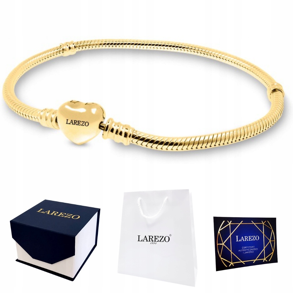 

Bransoletka złota modułowa charms zawieszka 21cm