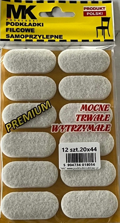 

Podkładki Filcowe Pod Meble Premium 20X44 Biały