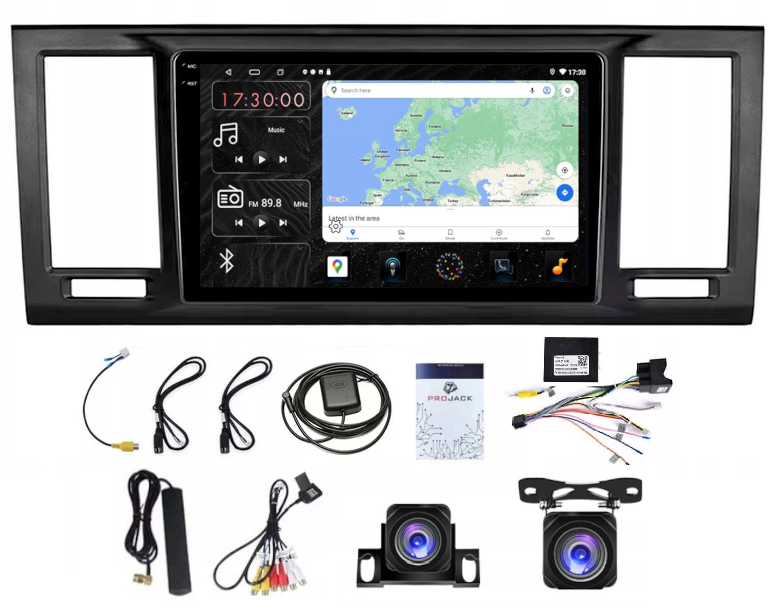Rádio Navigácia Carplay Gps Android Bt Vw Touareg Vw T5 6GB 128GB Sim