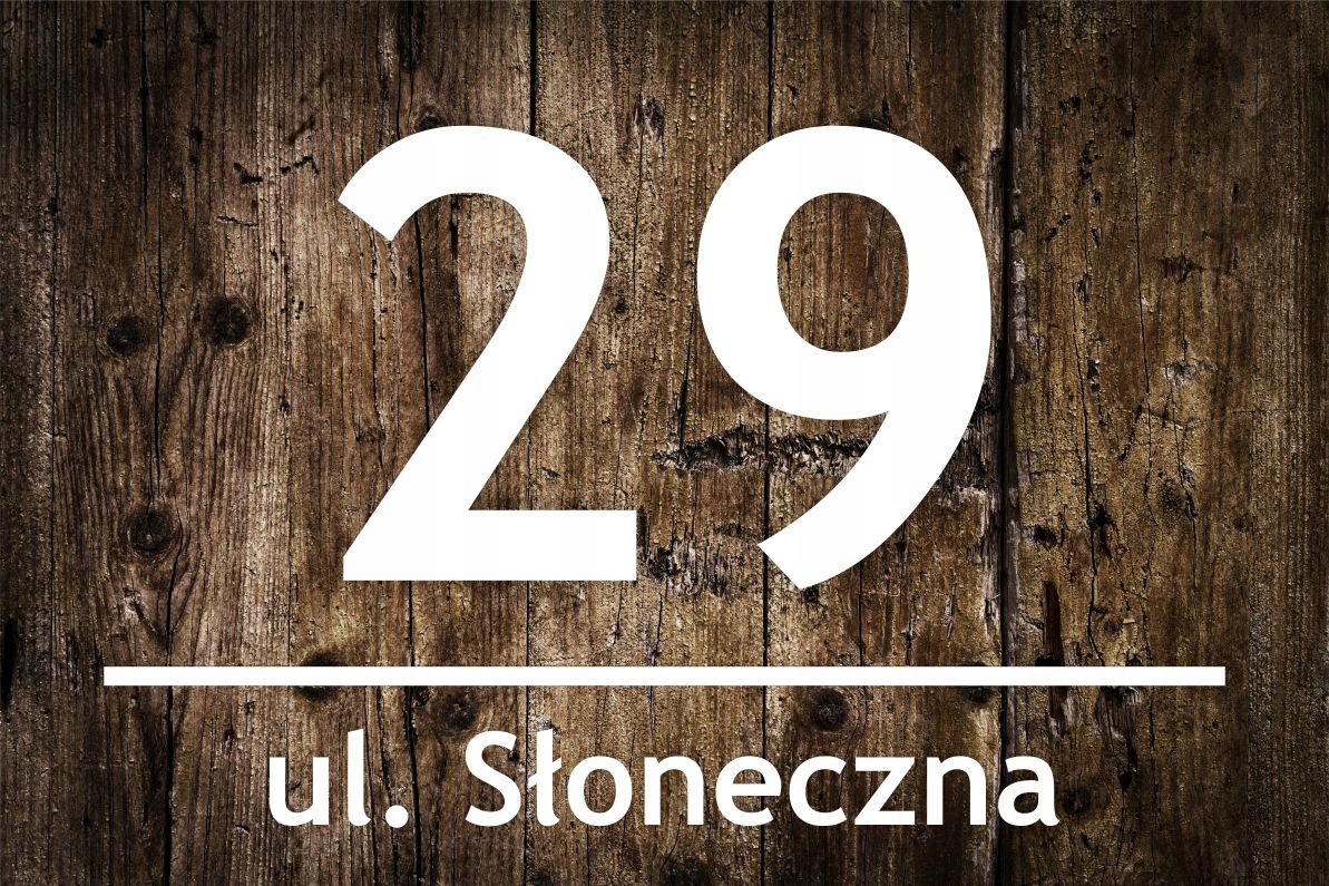 

Tabliczka adresowa numer domu Aluminiowa