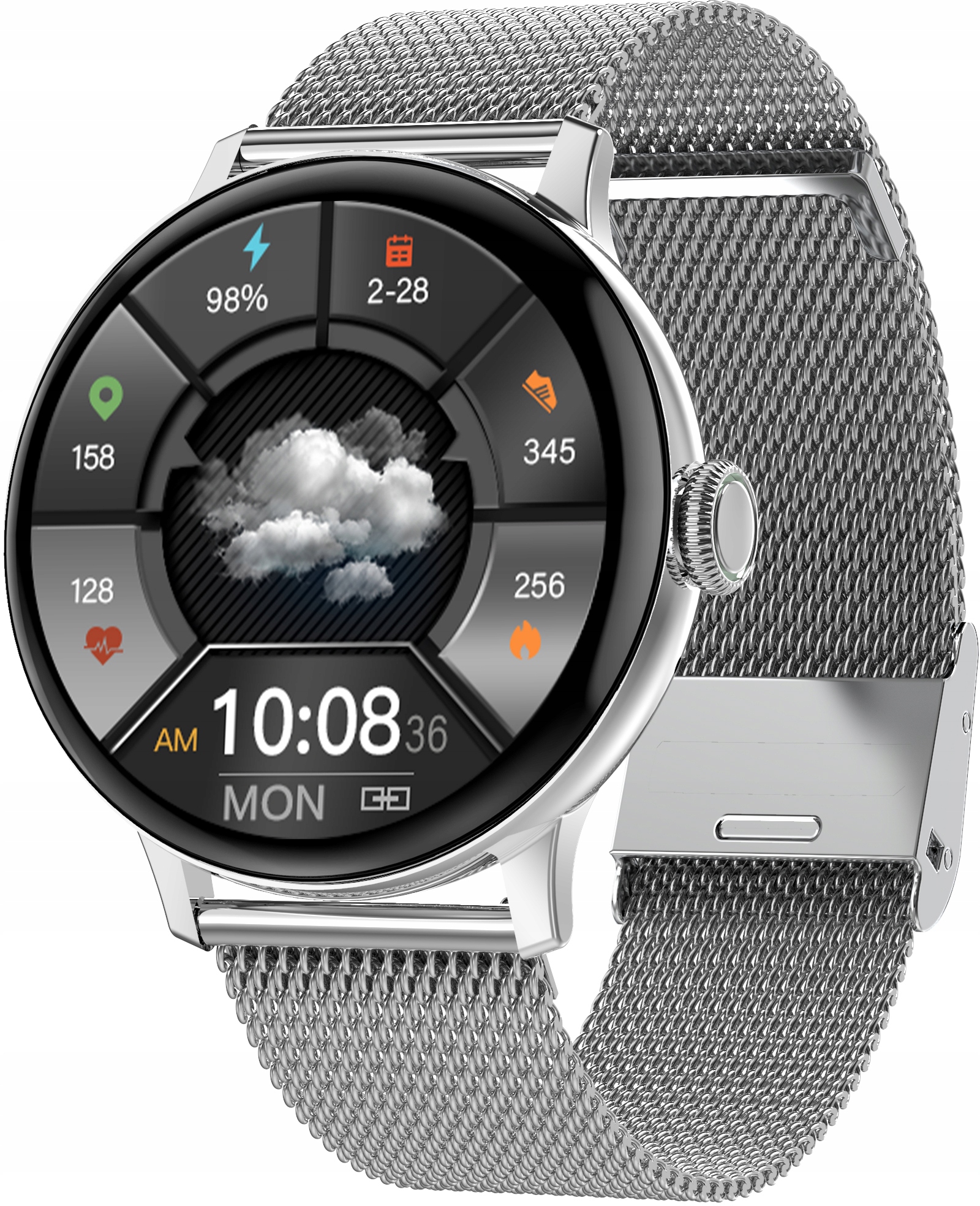 PASEK BRANSOLETA MESH SREBRNA SMARTWATCH DT ZEGARE Producent Inna