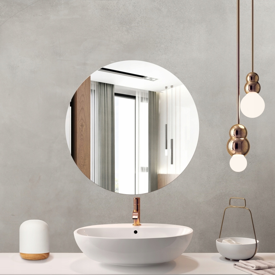 Okrúhle zrkadlo 60 cm, brúsené