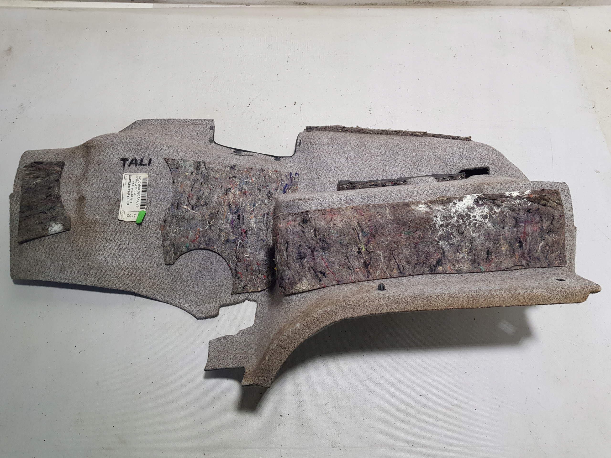 MERCEDES SL R230 mats boot upholstery left