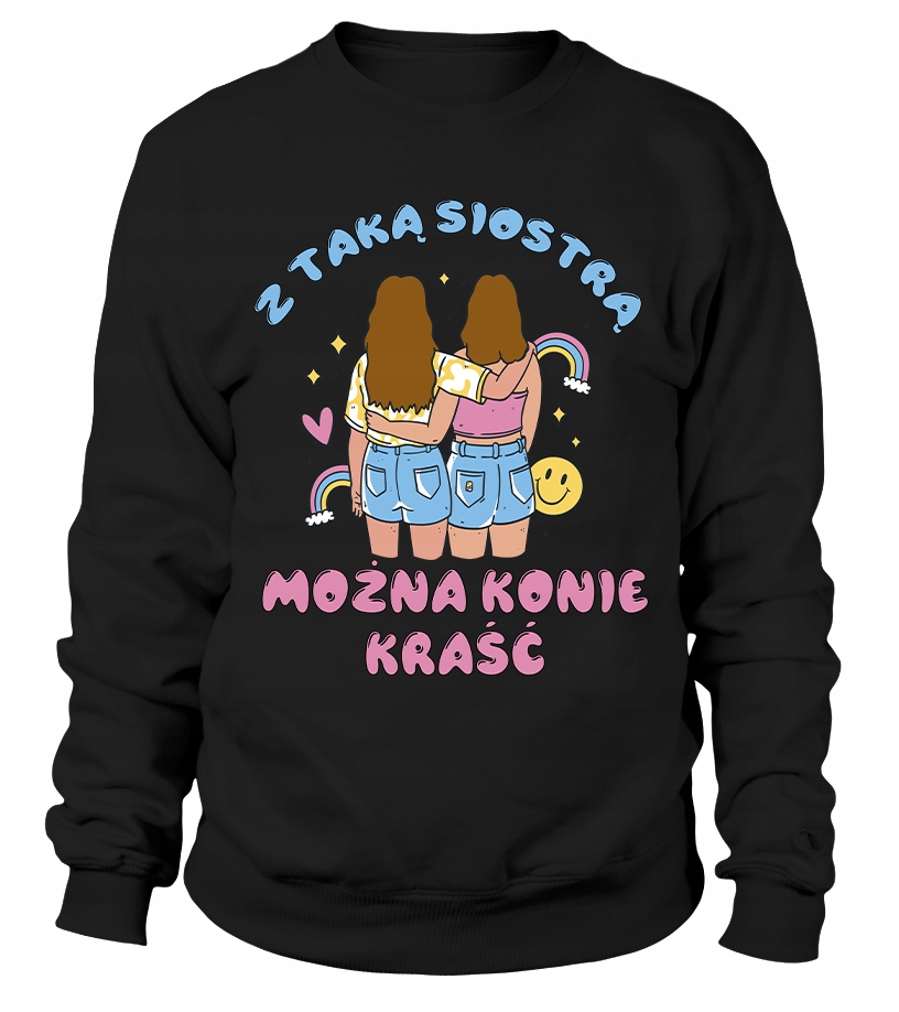 Mikina s takovou sestrou, koně mohou krást 2XL Černá