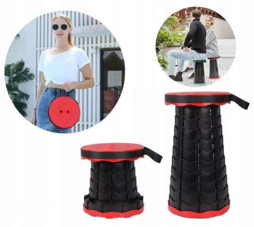 STOŁEK TABORET ROZKŁADANY teleskopowy turystyczny