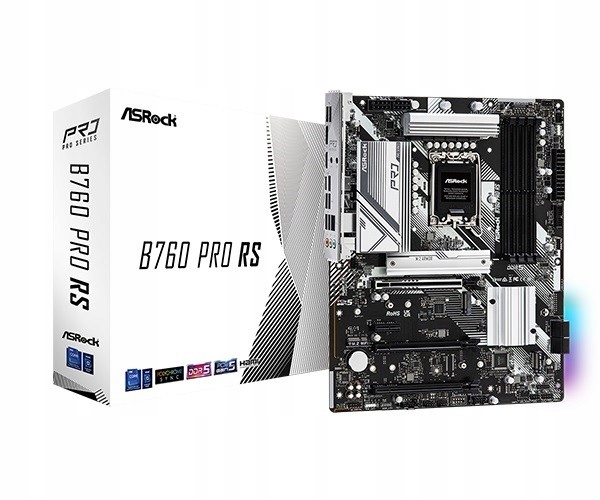 Asrock Základní deska B760 Pro Rs s1700 4DDR5 DP/HDMI/eDP M.2 Atx