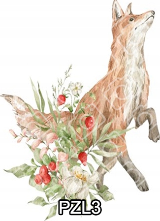 Opłatek na Tort Urodziny ZWIERZĘTA LEŚNE Dekoracja Wydruk Cukrowy 10x14cm Rodzaj ozdoby cukrowe