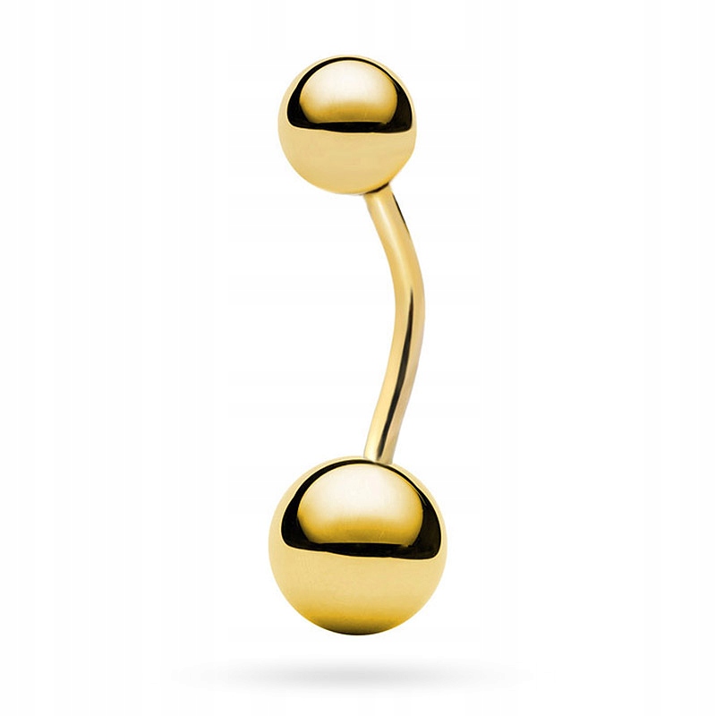 Zlatá piercing do pupíku Piercing pr. 585 14k Kuličky Kulička