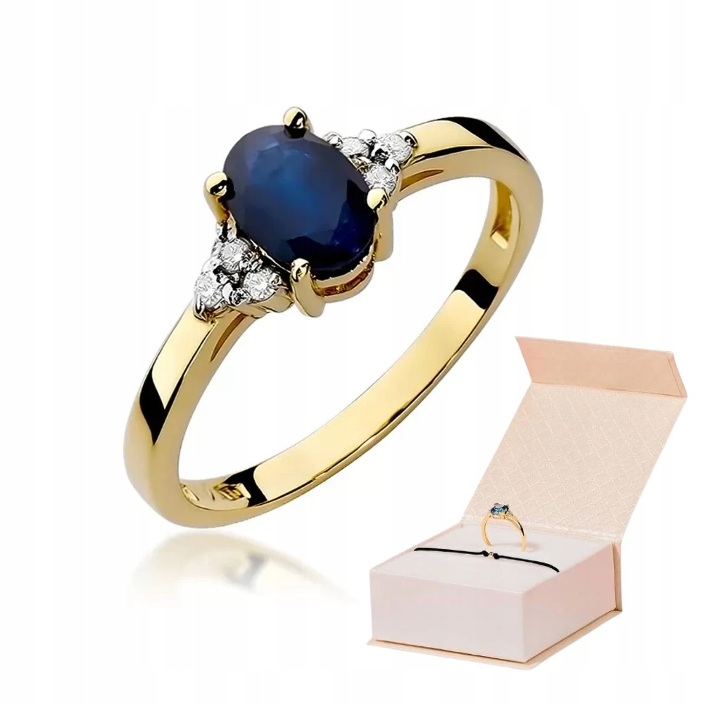 Zlatý Prstýnek Se Safírem 0,9 ct 585 Zásnubní Zlatý Náramek