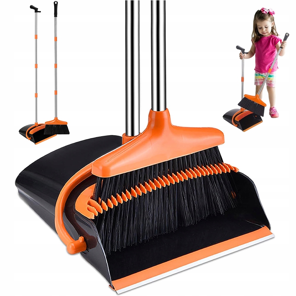 Levně Leniuch Kartáč Smetáček Smeták S Tyčí A Lopatkou Na Úklid 122CM