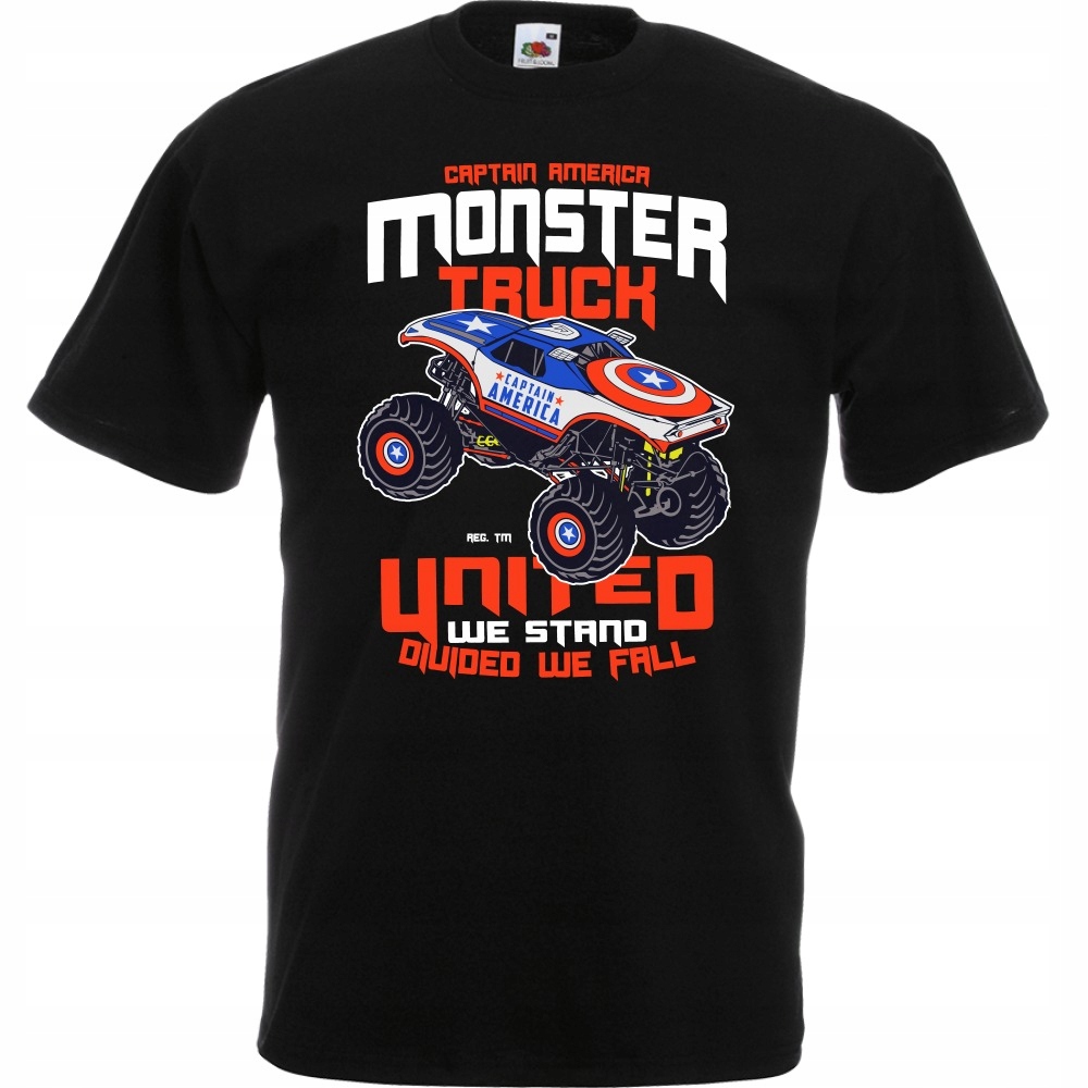 

Koszulka monster truck captain america L czarna
