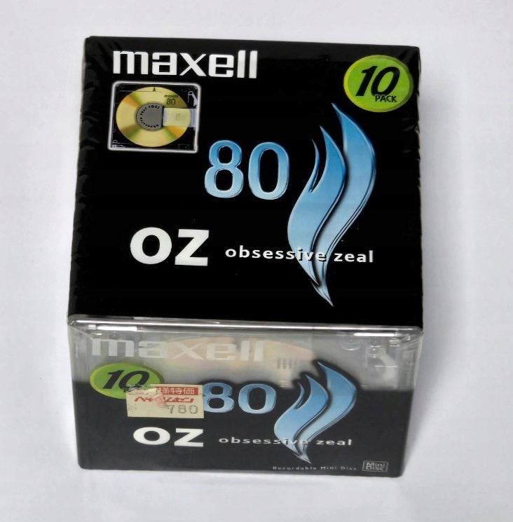 Minidisc MD Diskety Maxell Oz Obsessive Zeal 10 Pack 10 Ks Made In Japan