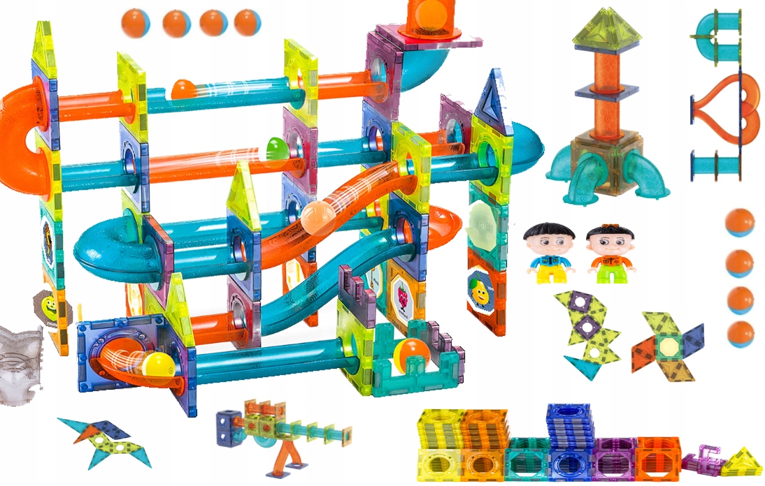 

Klocki magnetyczne Tor Kulkowy 2w1 268 el magnesy