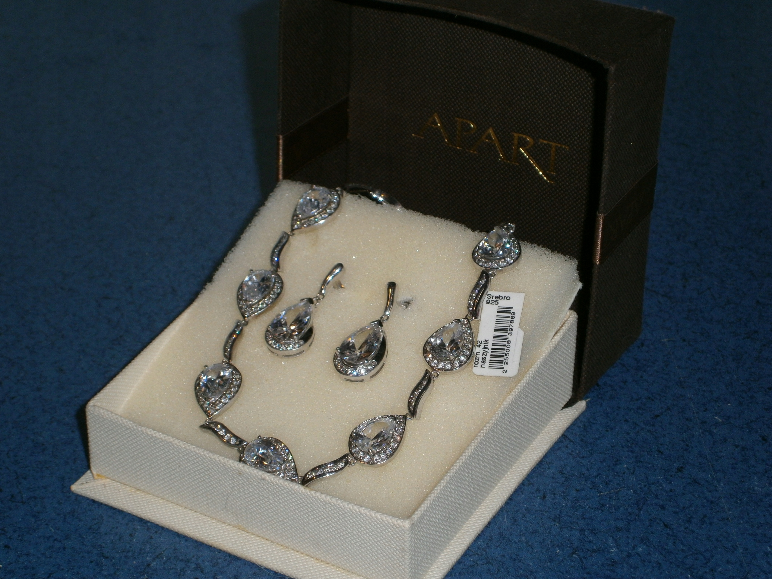 APART SREBRO RODOWANE NASZYJNIK KOLCZYKI CYRKONIE Kod producenta AP07-2989