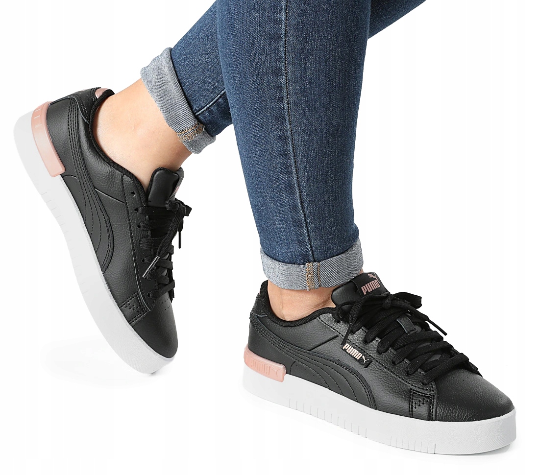 Damskie czarne buty skórzane Puma Jada sneakersy sportowe r. 38