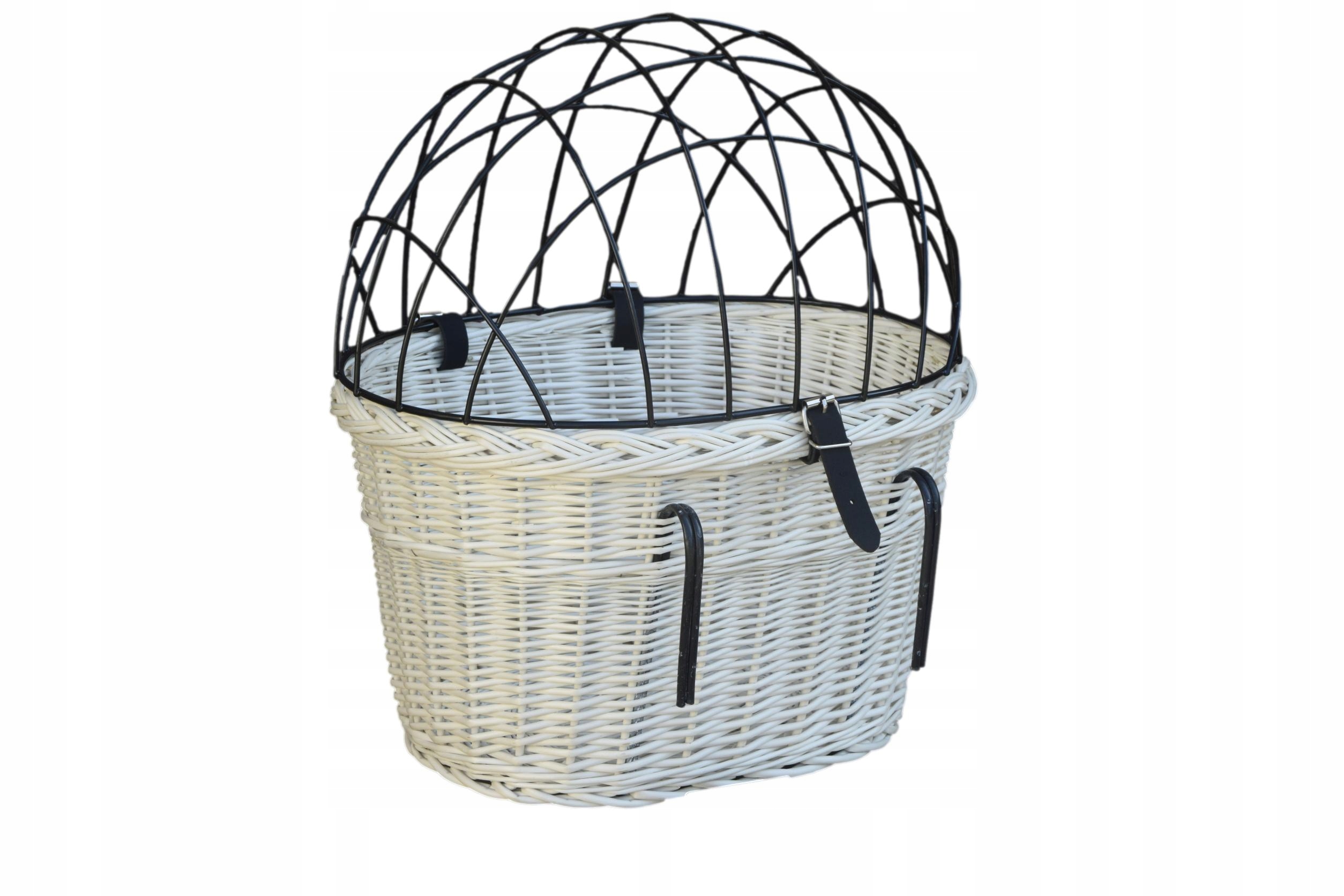 Kosz wiklinowy Koszyk na Rower Duży dla kota psa