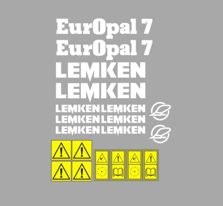 Samolepky s nálepkou Lemken Europal 7
