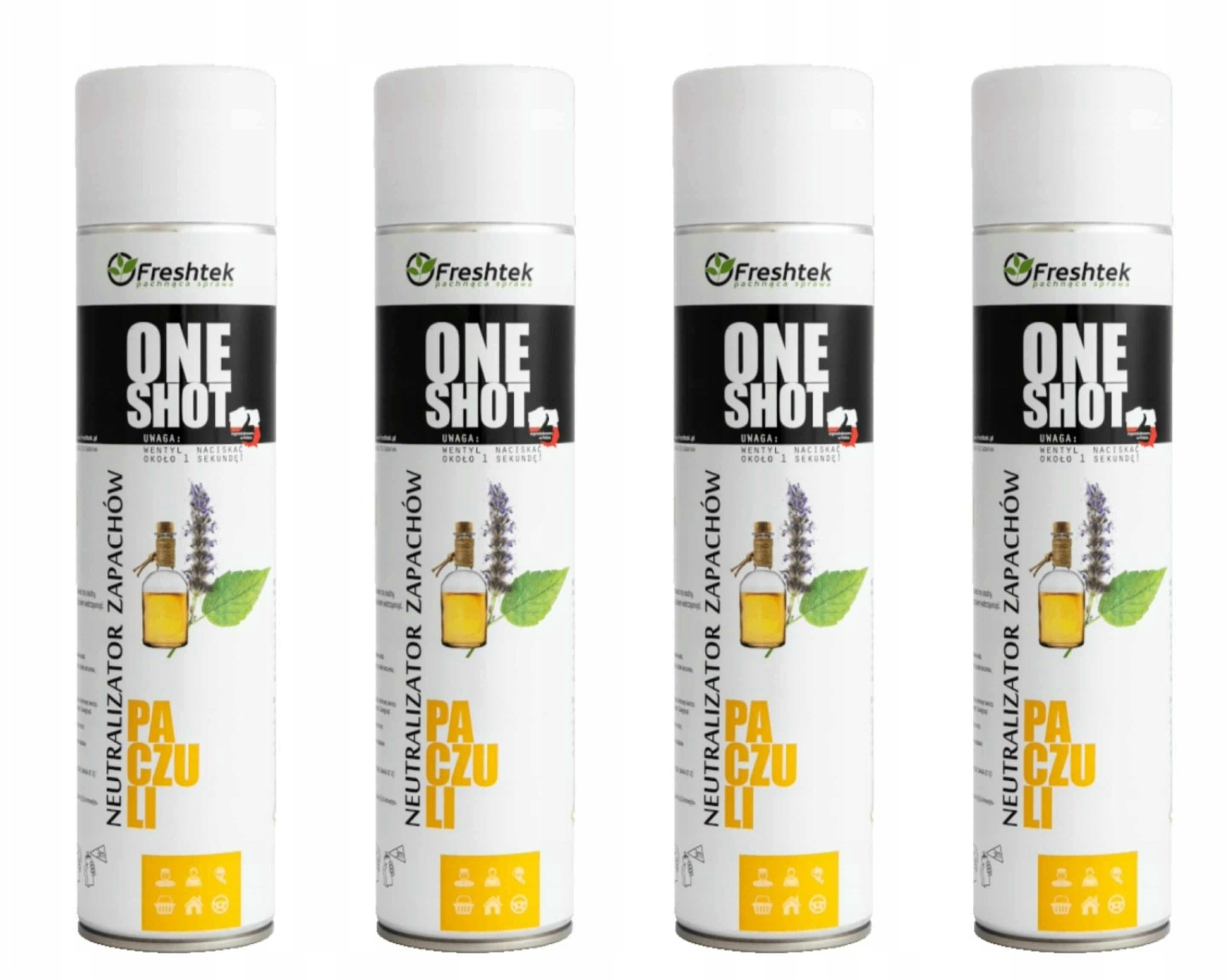 Set 4 ks Freshtek Pačuli 600 ml Neutralizátor Osvěžovač